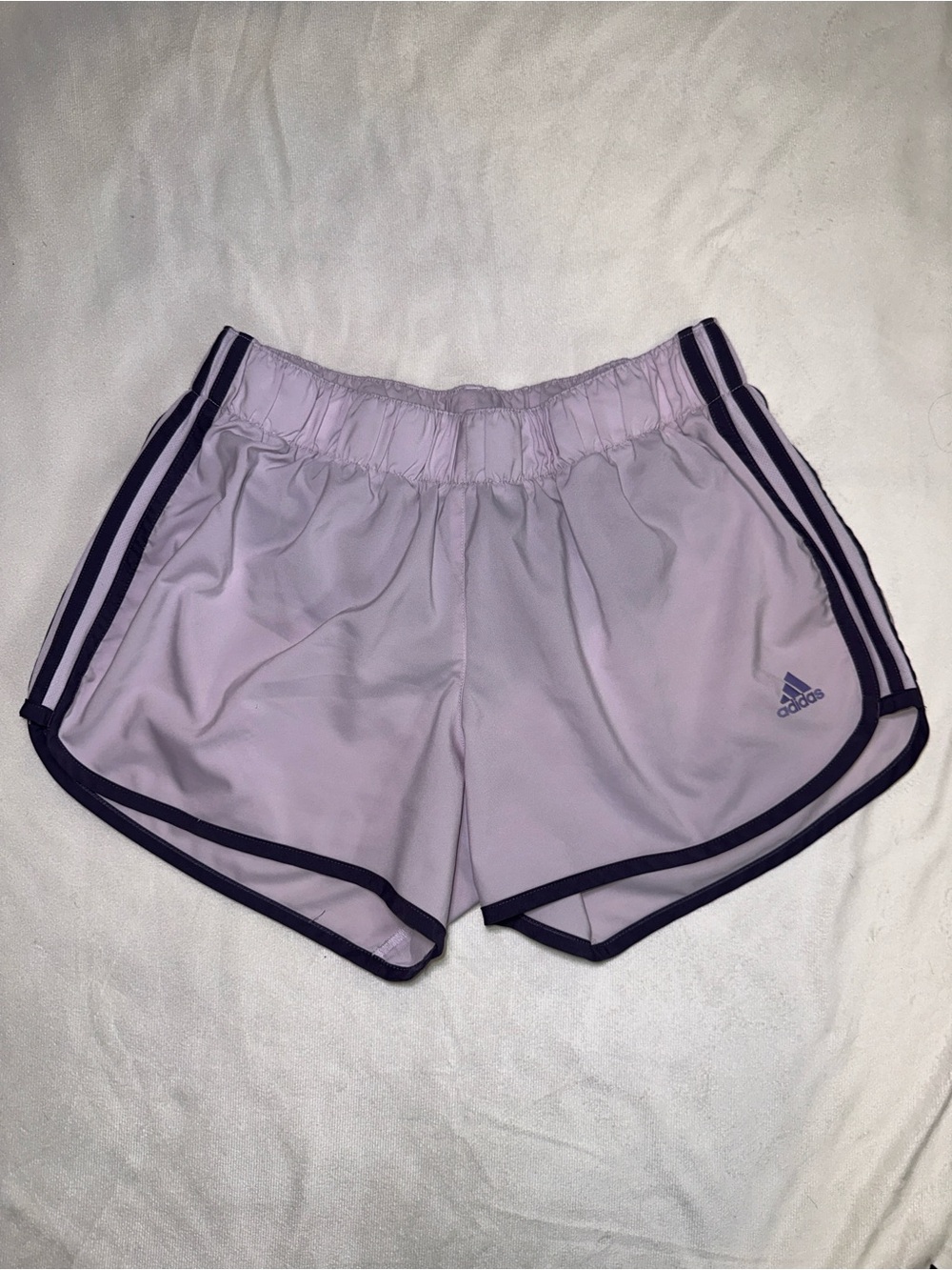 Adidas Purple Lilac 3 Stripe Running Shorts Size Large L